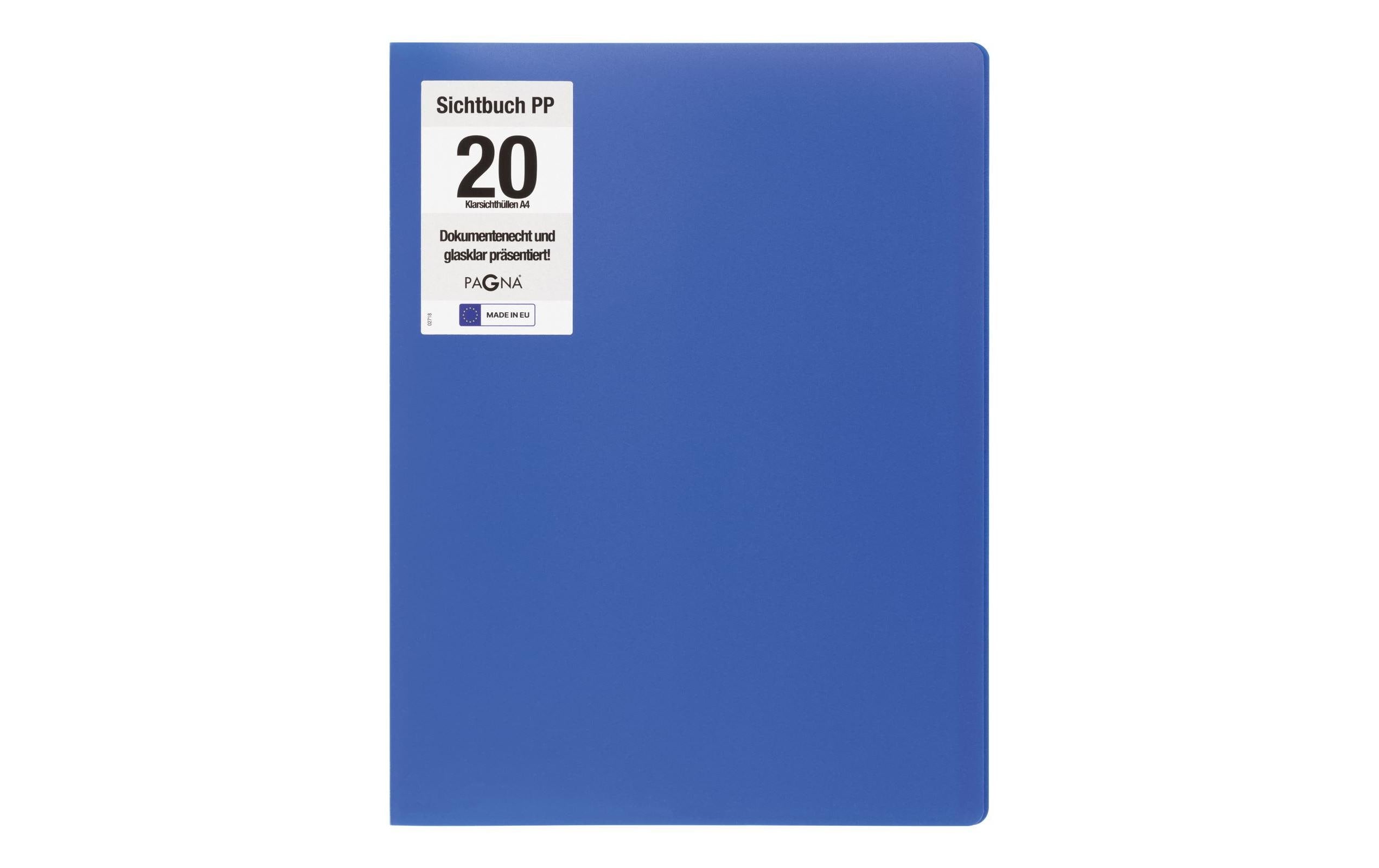 Pagna Sichtbuch Office A4, PP mit 20 Taschen, blau