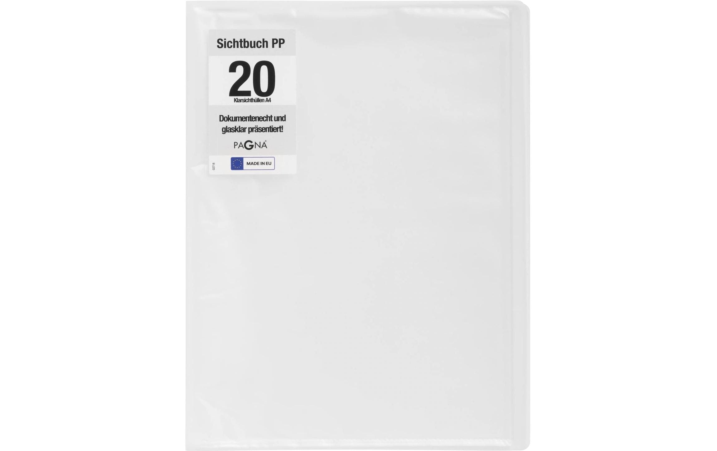 Pagna Sichtbuch Office A4, PP mit 20 Taschen, transparent