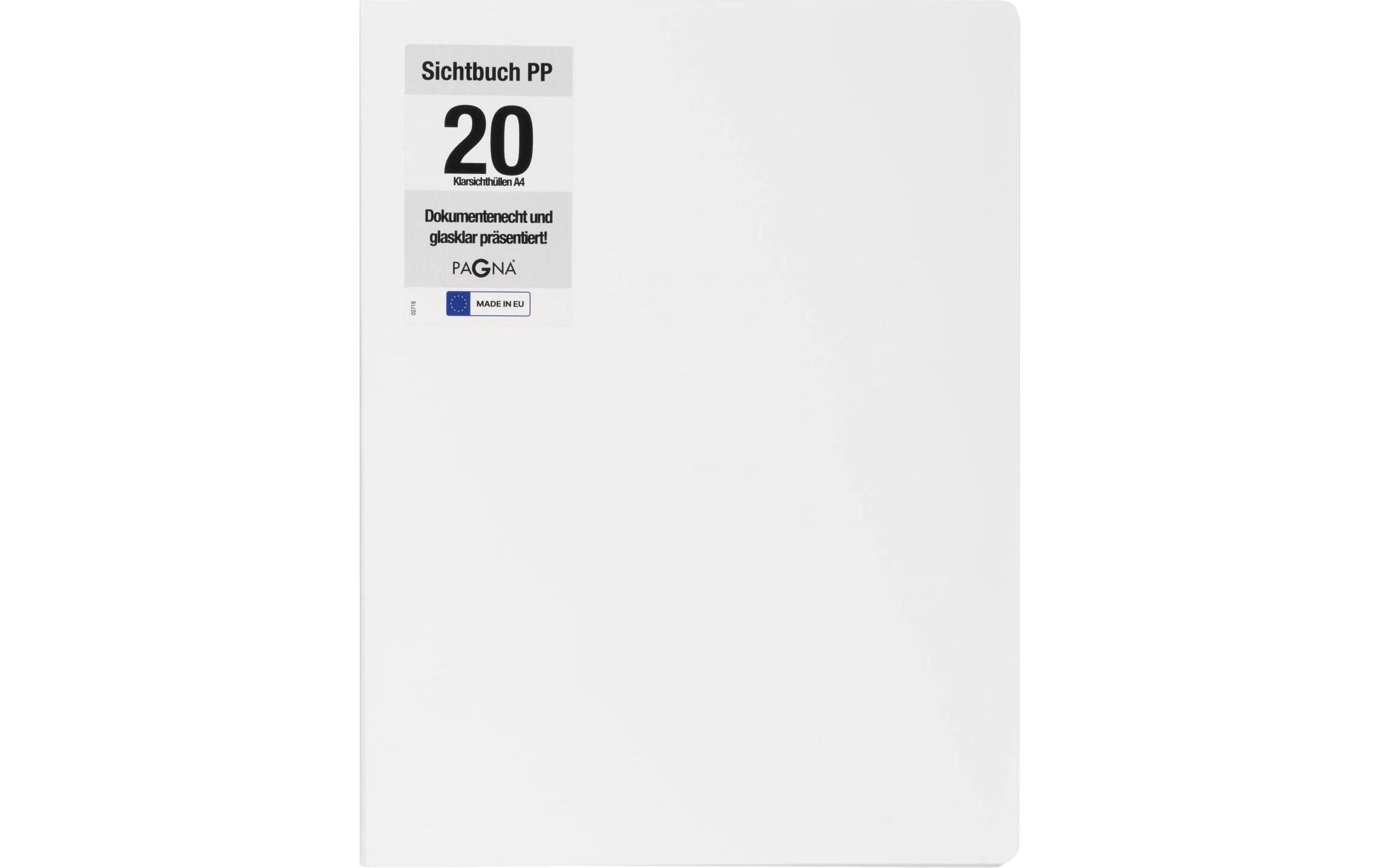 Pagna Sichtbuch Office A4, PP mit 20 Taschen, weiss