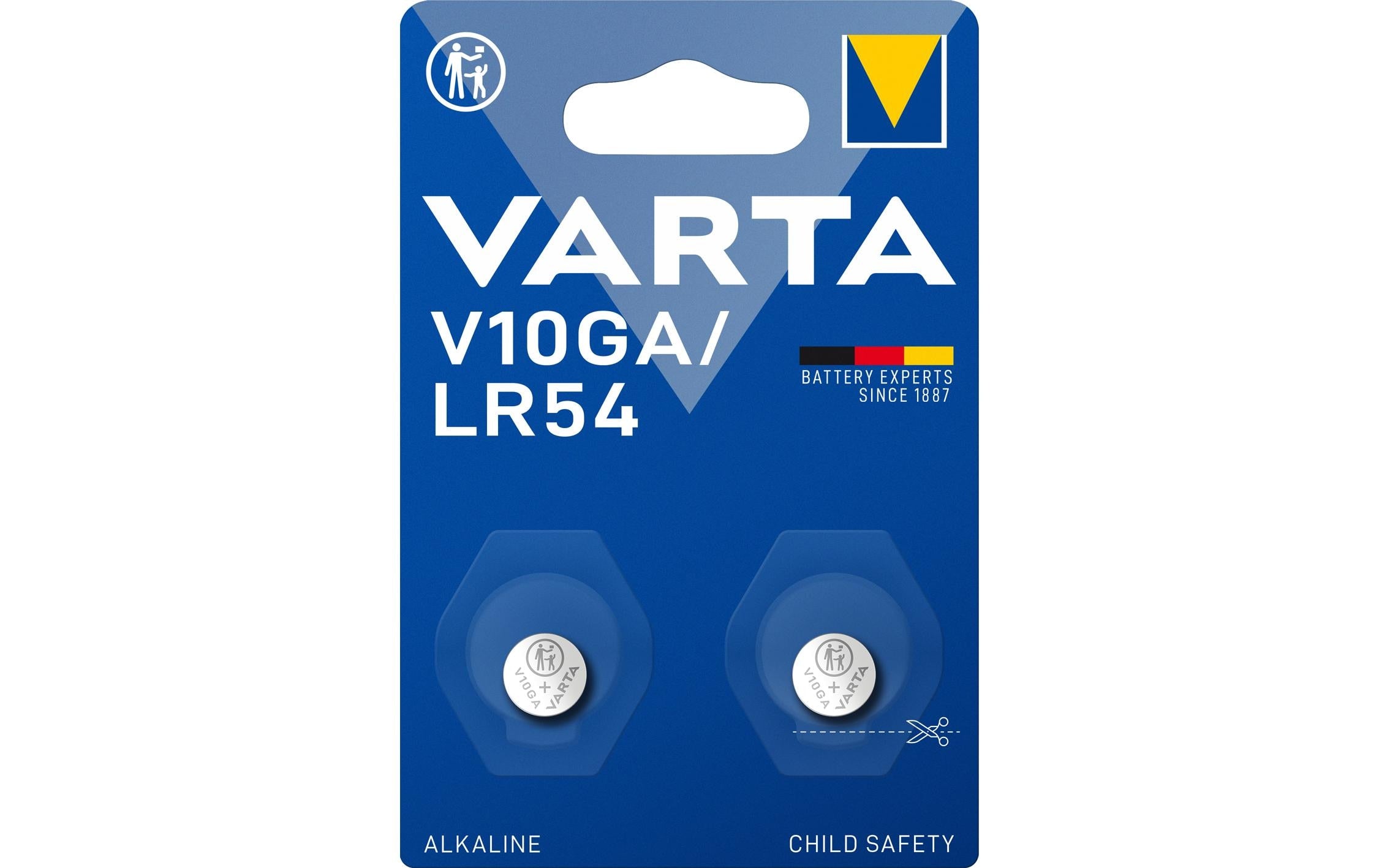 VARTA Knopfzelle V10GA, 1.5V, 2Stk 2 Stück, Blister Verpackung