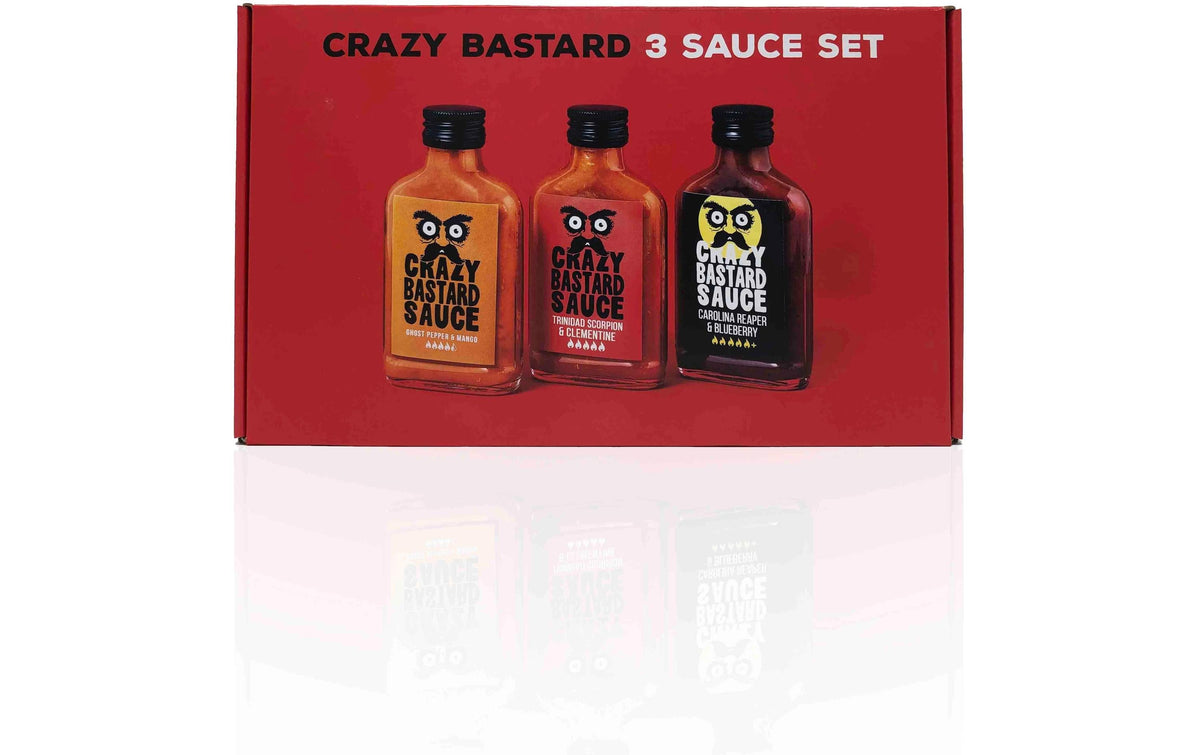 Crazy Bastard Schärfste Saucen 3er-Set 3 x 100 ml