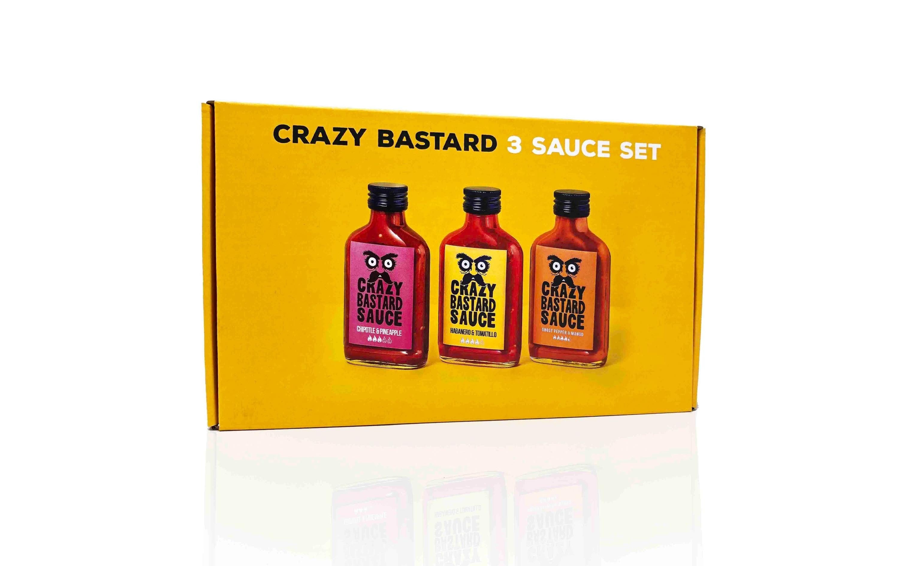 Crazy Bastard Beliebte Hot Saucen 3er-Set 3 x 100 ml