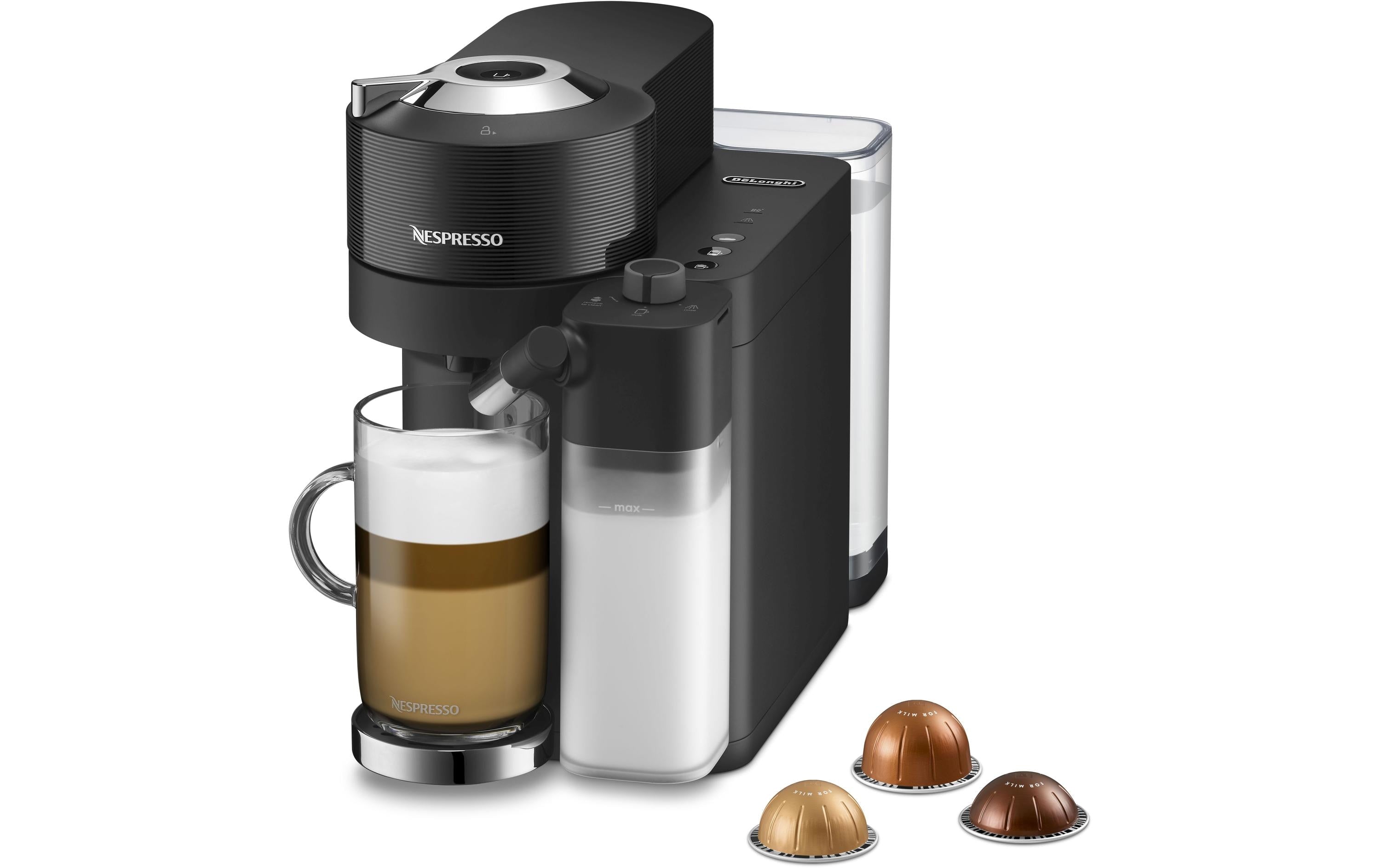 De'Longhi NespressomaschineVertuoLattissima schwarz, A+, Milchgetränke