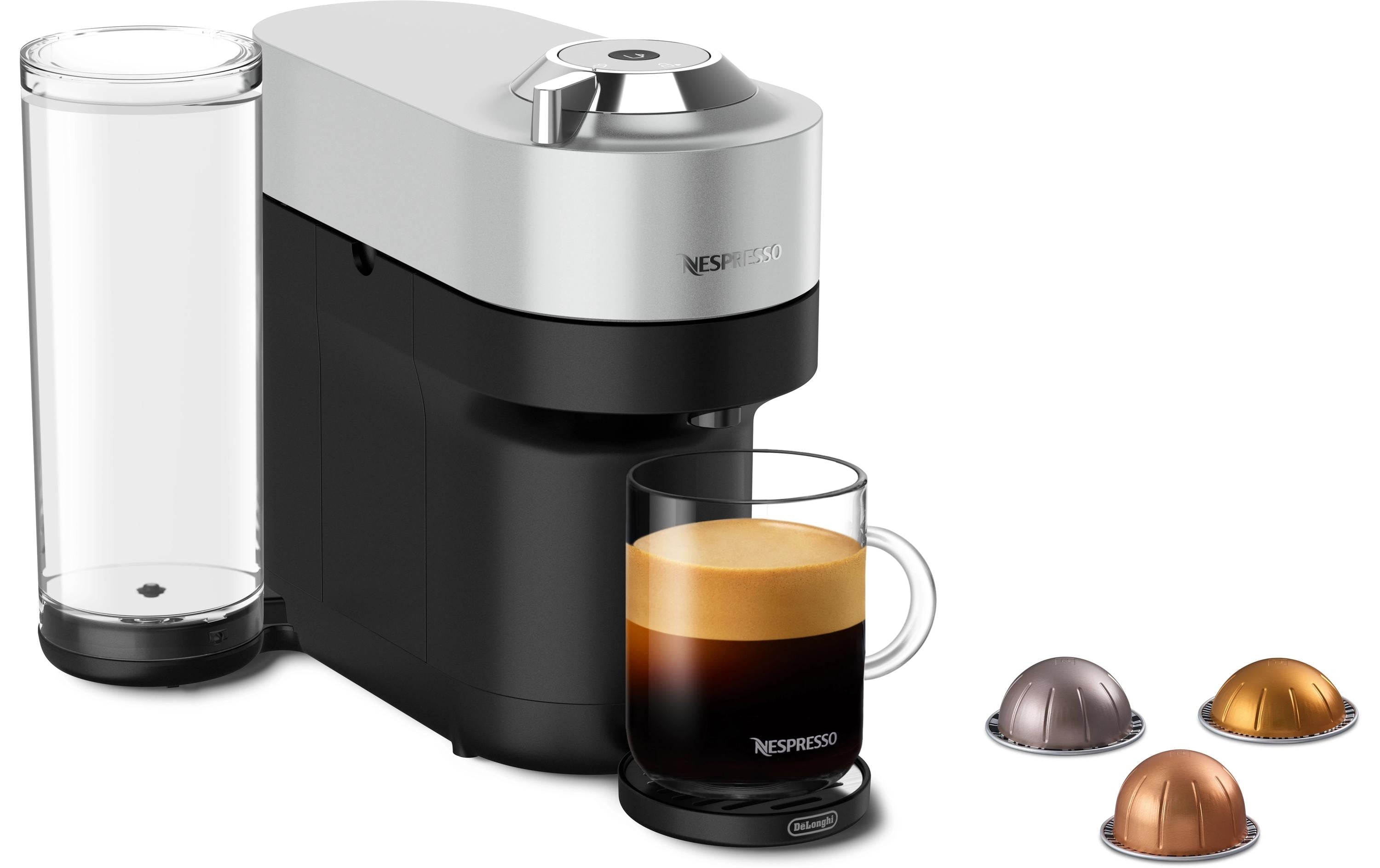De'Longhi Nespressomaschine Vertuo Pop+ A, silber, ENV95.S