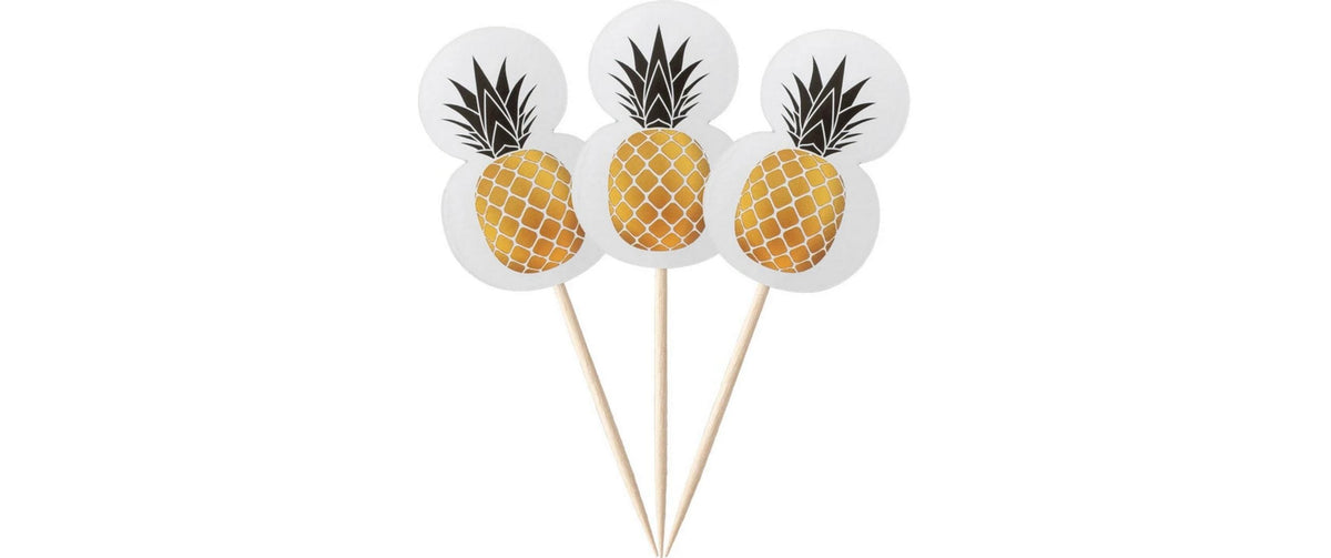 Demmler Deko Picker Ananas 8 Stk, 30x90mm