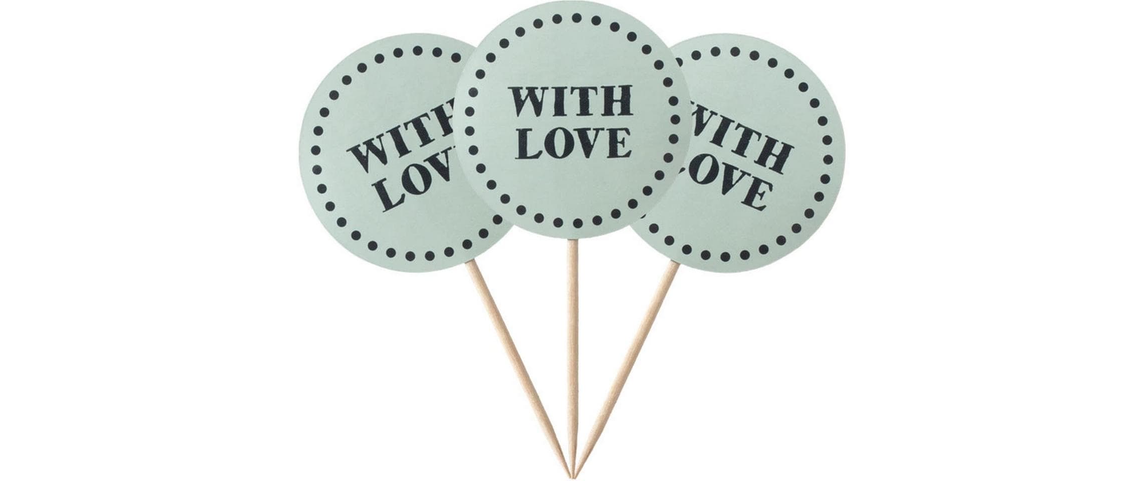 Demmler Deko Picker with Love 8 Stk, 42x90mm