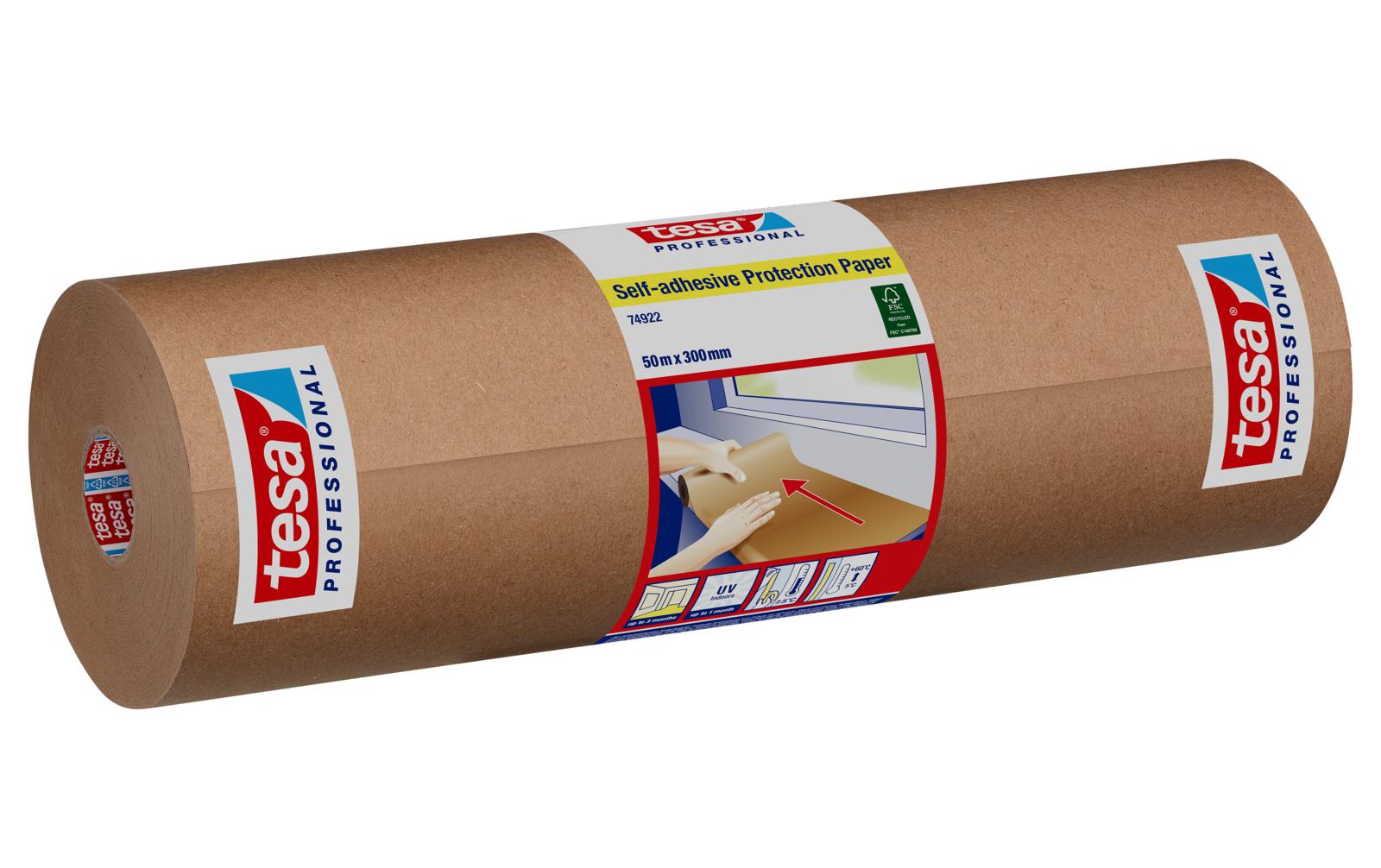 Schutzpapier selbstklebend, 50 m x 30 cm Papier, ideal für Malerarbeiten