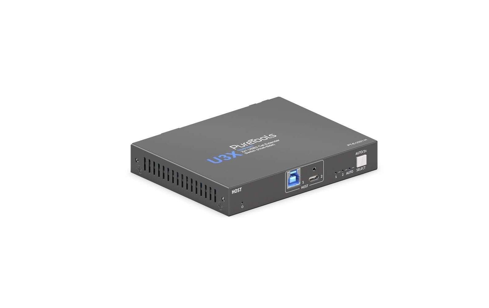 PureTools PT-E-U321-H 2x1 USB 3, HDBase T Data Extender Switch