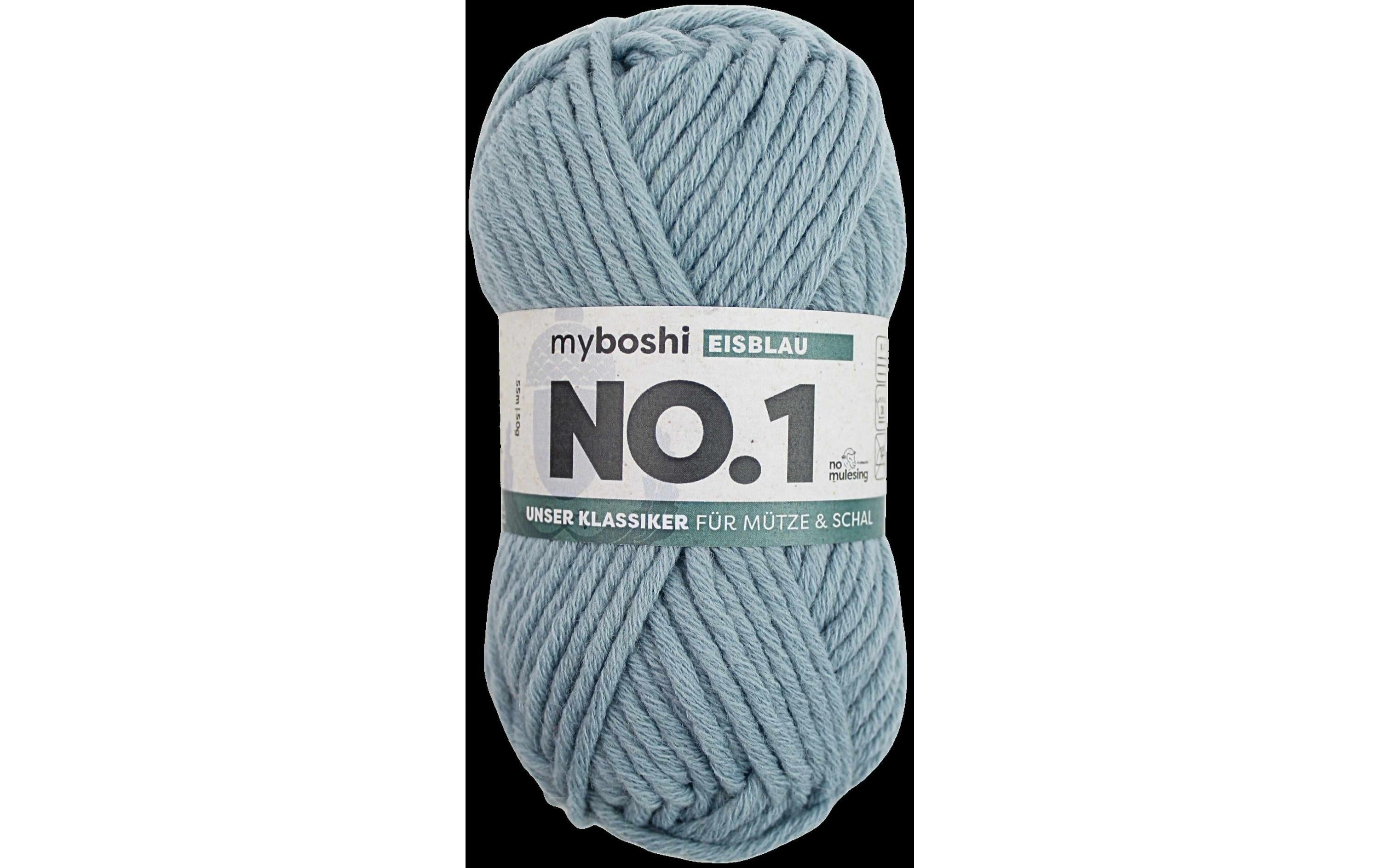 myboshi Wolle Nr.1 col. 156 eisblau 50 g, 55 m, 70 % PAN, 30 % WO