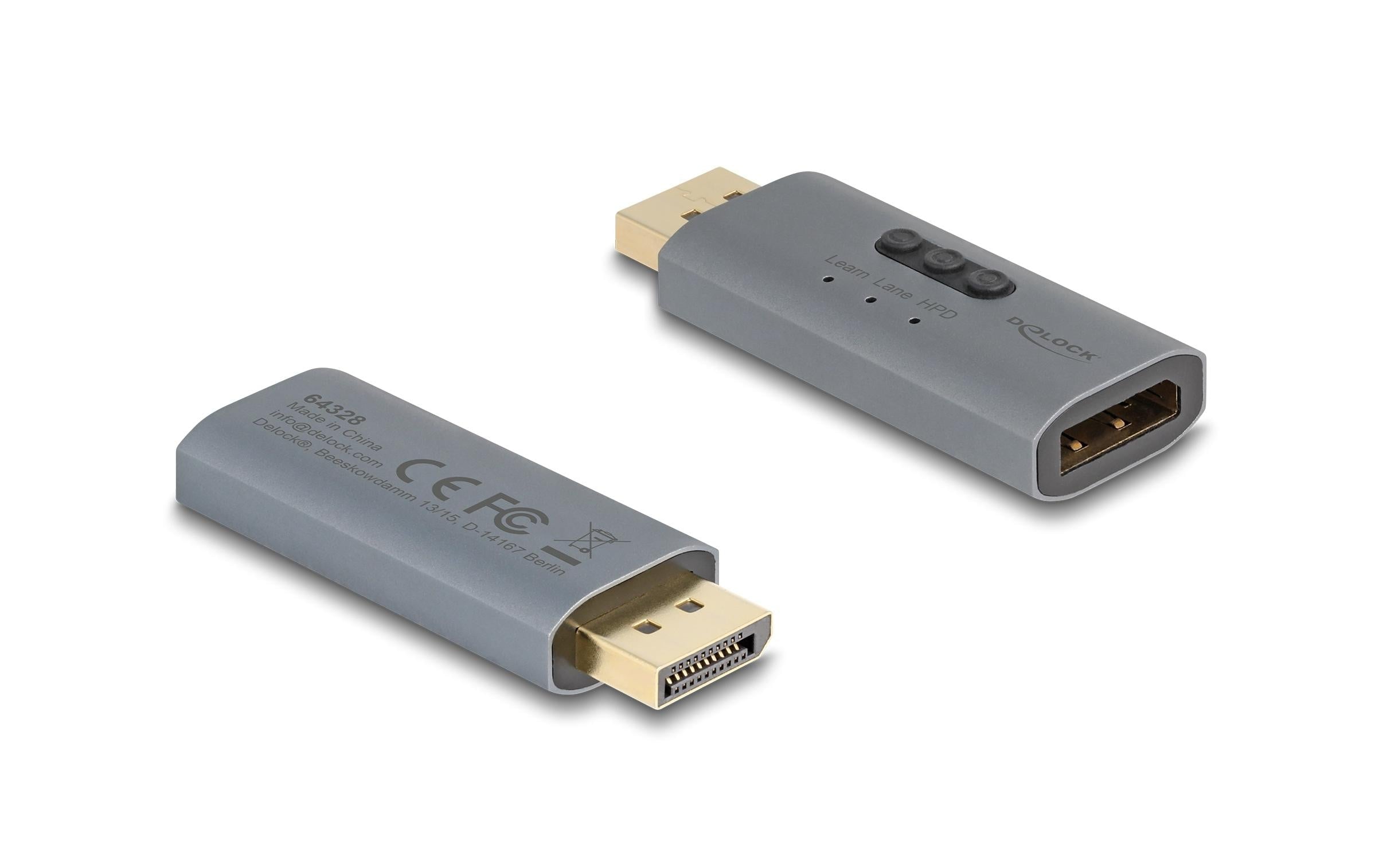 Delock 8k DisplayPort EDID Emulator bis 7680x4320@30Hz, simuliert einen Monitor