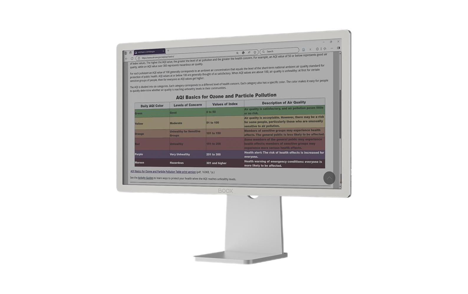 Boox Mira Pro (Color)  E-Ink Moniitor 25.3", E-Ink, Front Lights, LED/lCD