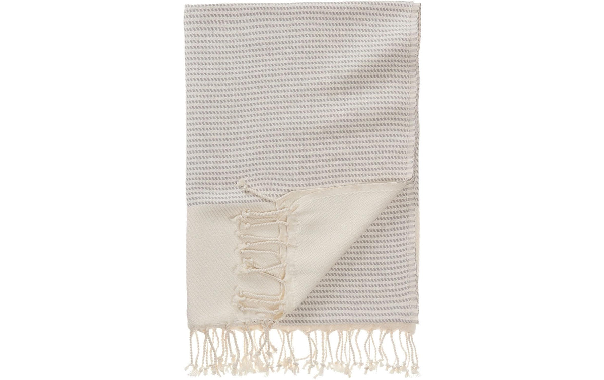 URBANARA Strandtuch Bolu 180x95cm Grau 50% Bambusfaser und 50% Baumwolle