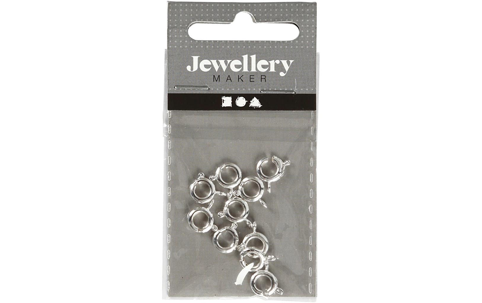 Creativ Company Verschluss Federring 7mm, silber, 10 Stück
