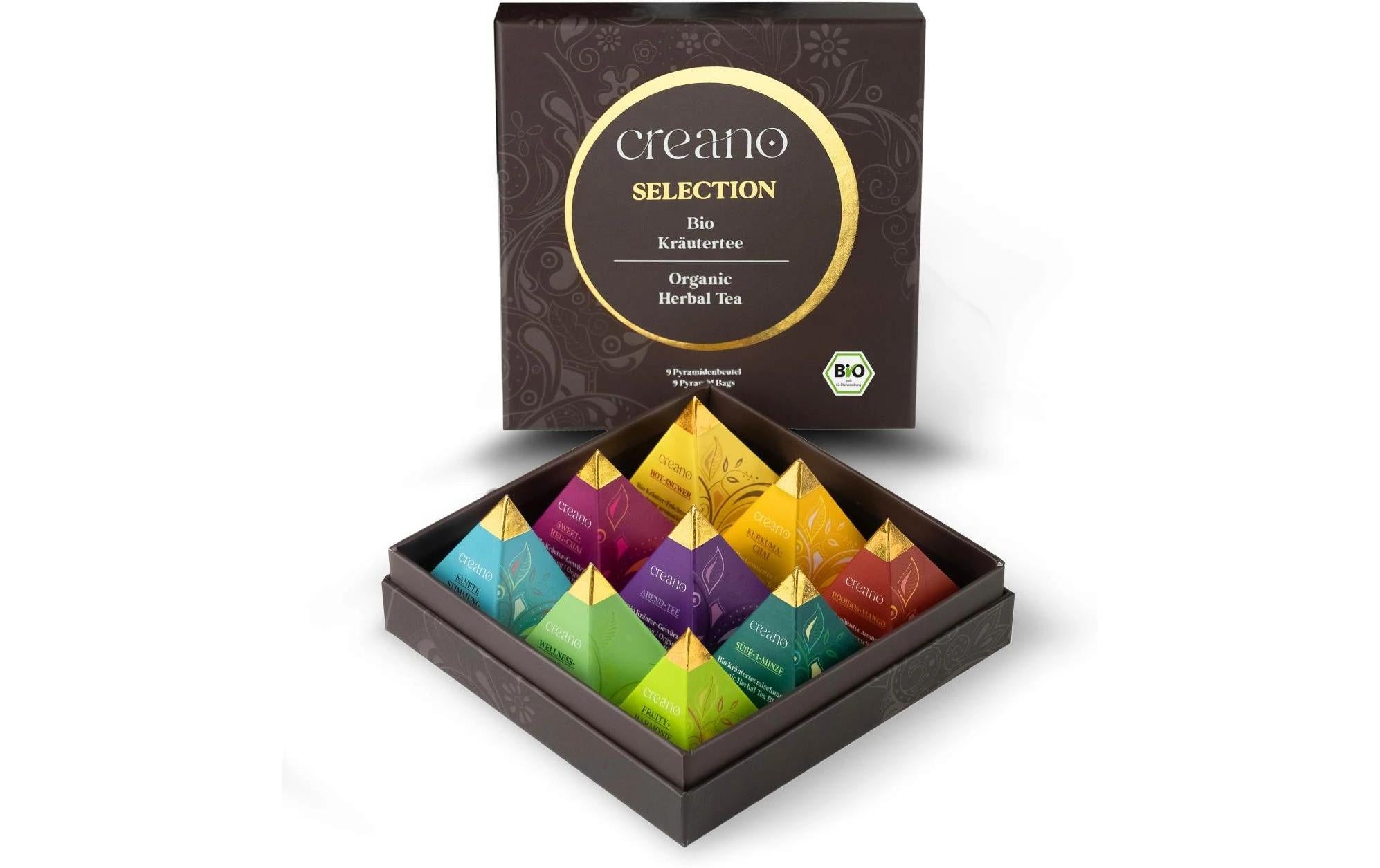 Geschenkset ORGANIC HERBAL TEA 9 Bio-Pyramiden-Teebeutel