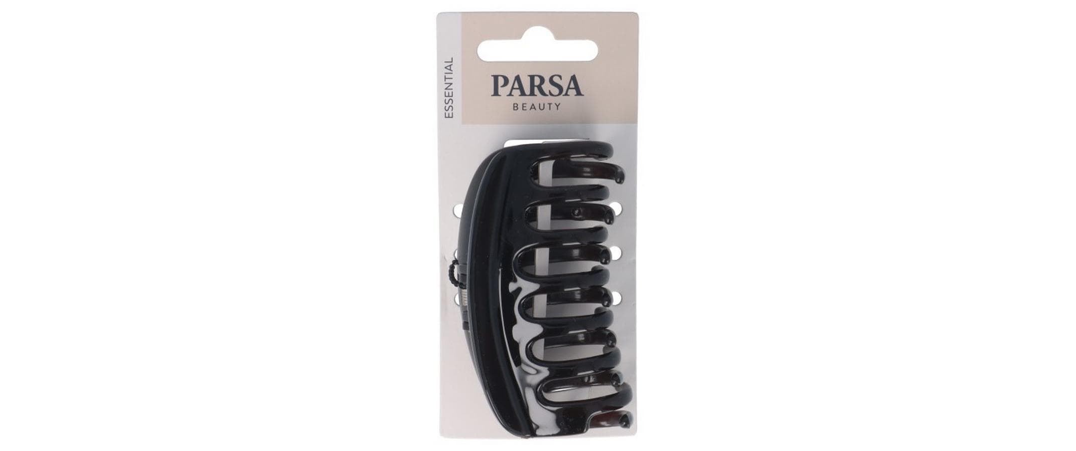 PARSA Haarklammer T-Shell gross shiny braun