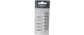 PARSA Metall Haarclips, silber 6 Stk.