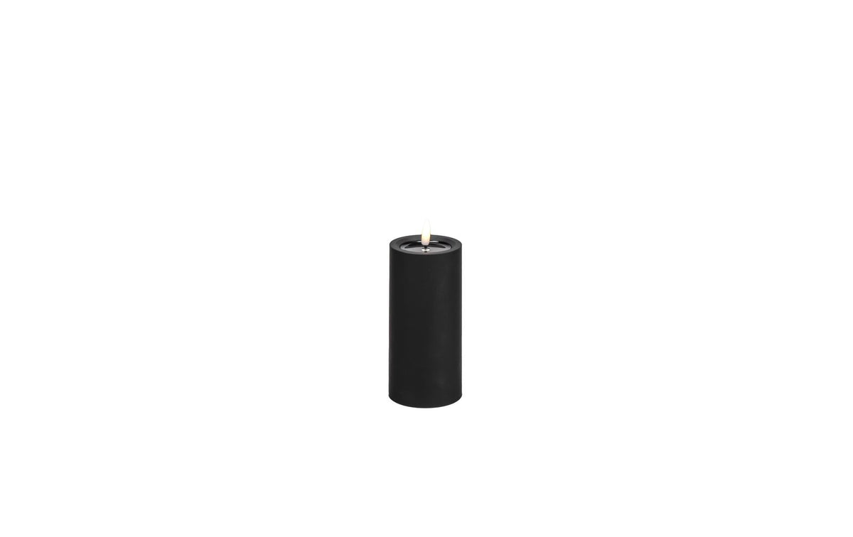 Konstsmide LED Kerze Kunststoff mattschwarz 1 ww LED, exkl. Batterie AA, H: 15cm  IP44