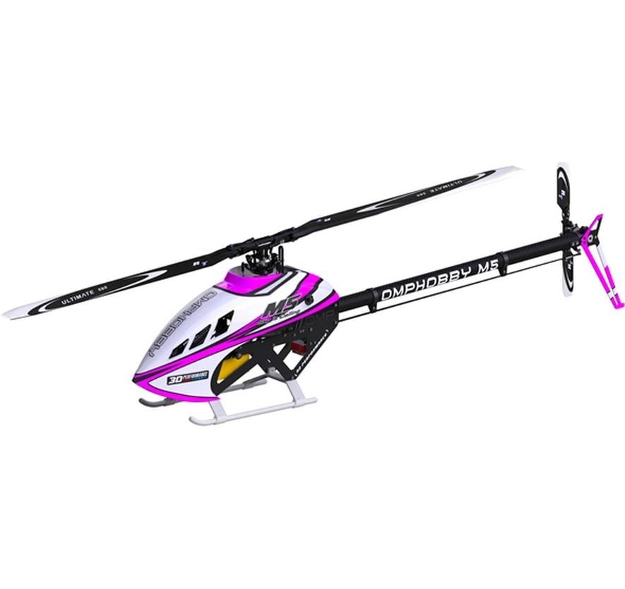 OMP Hobby Heli M5 Nebula-Pink Kit und Rotorblätter