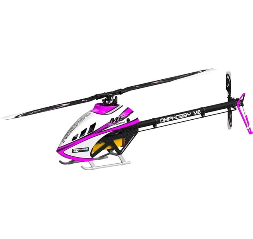 OMP Hobby Heli M6 Nebula-Pink Kit und Rotorblätter