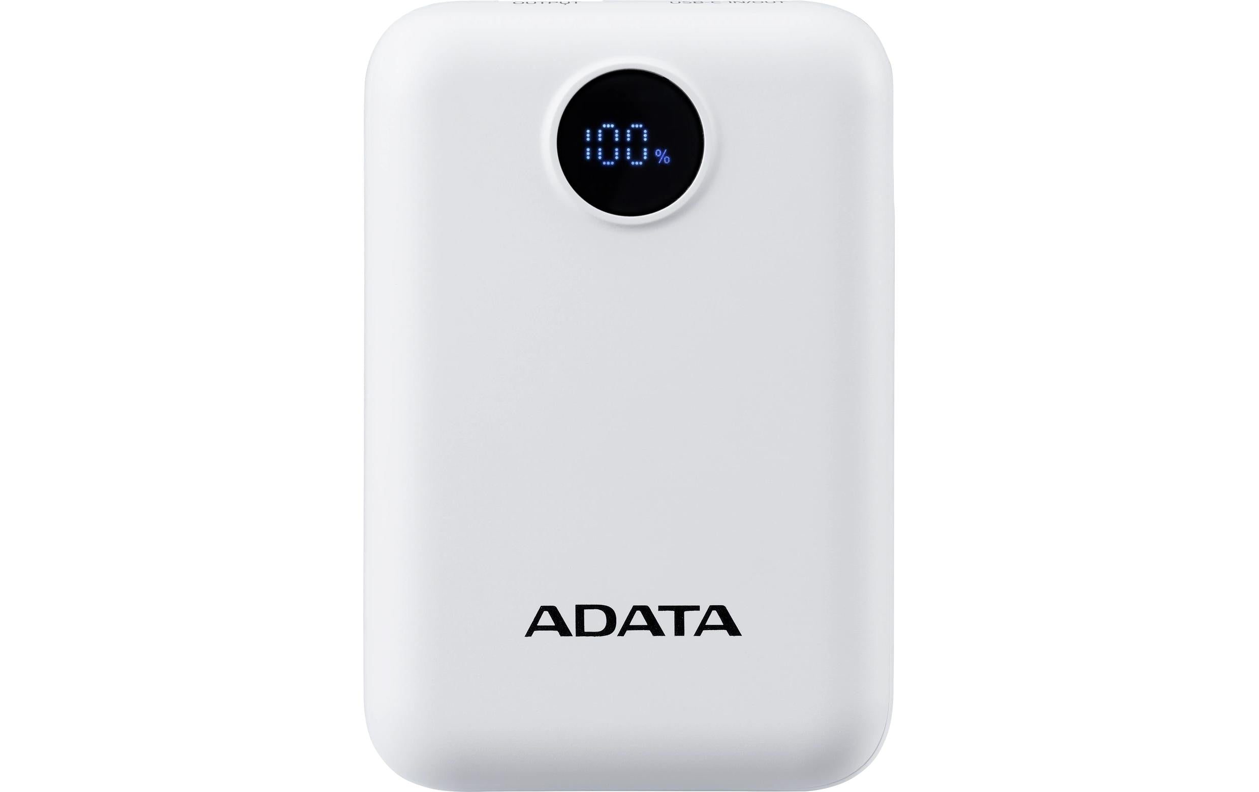 Adata PowerPack P10022-12 Weiss 10000mAh, 2x USB-C, 1x USB-A Ausgang