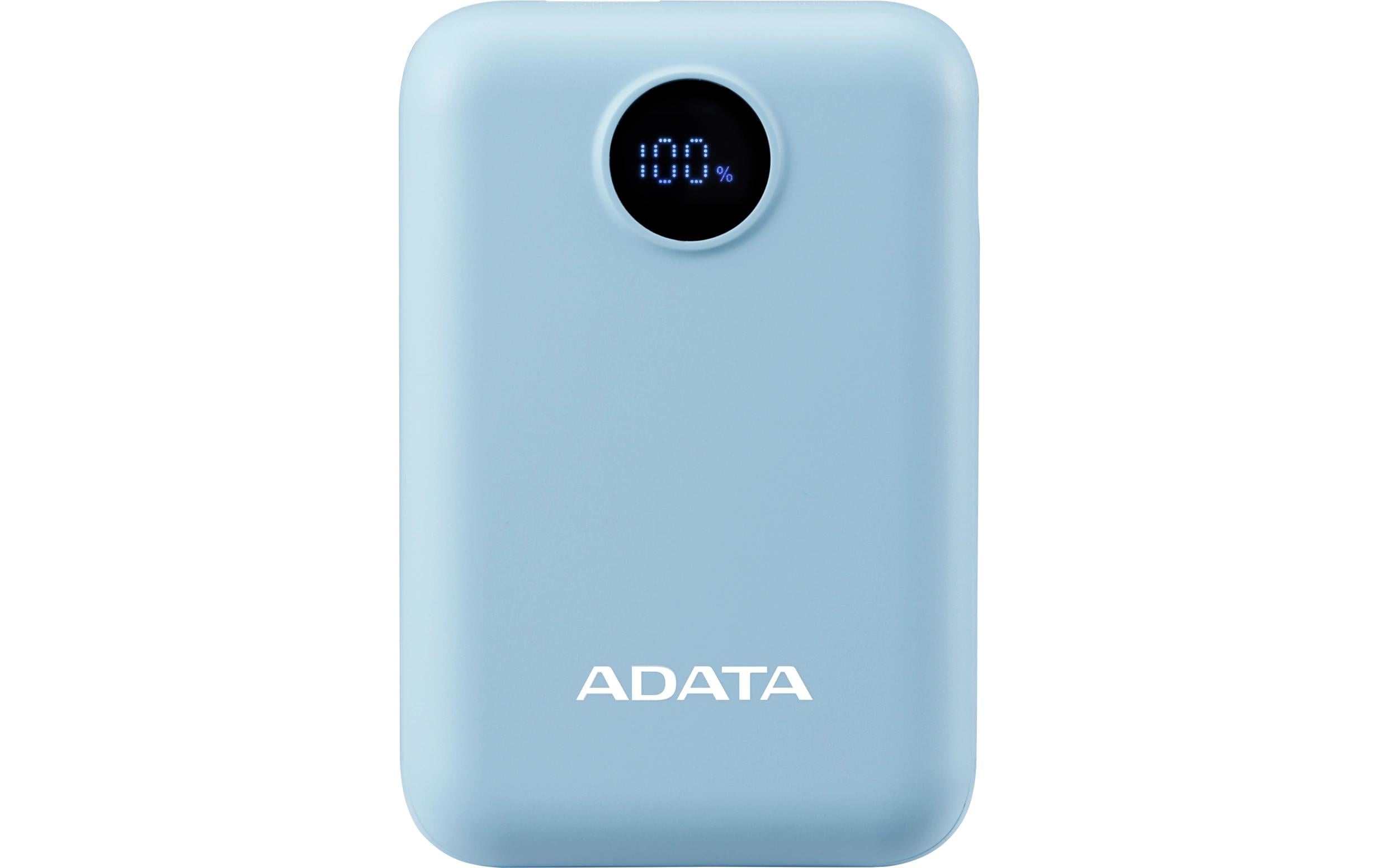 Adata PowerPack P10022-12 Hellblau 10000mAh, 2x USB-C, 1x USB-A Ausgang