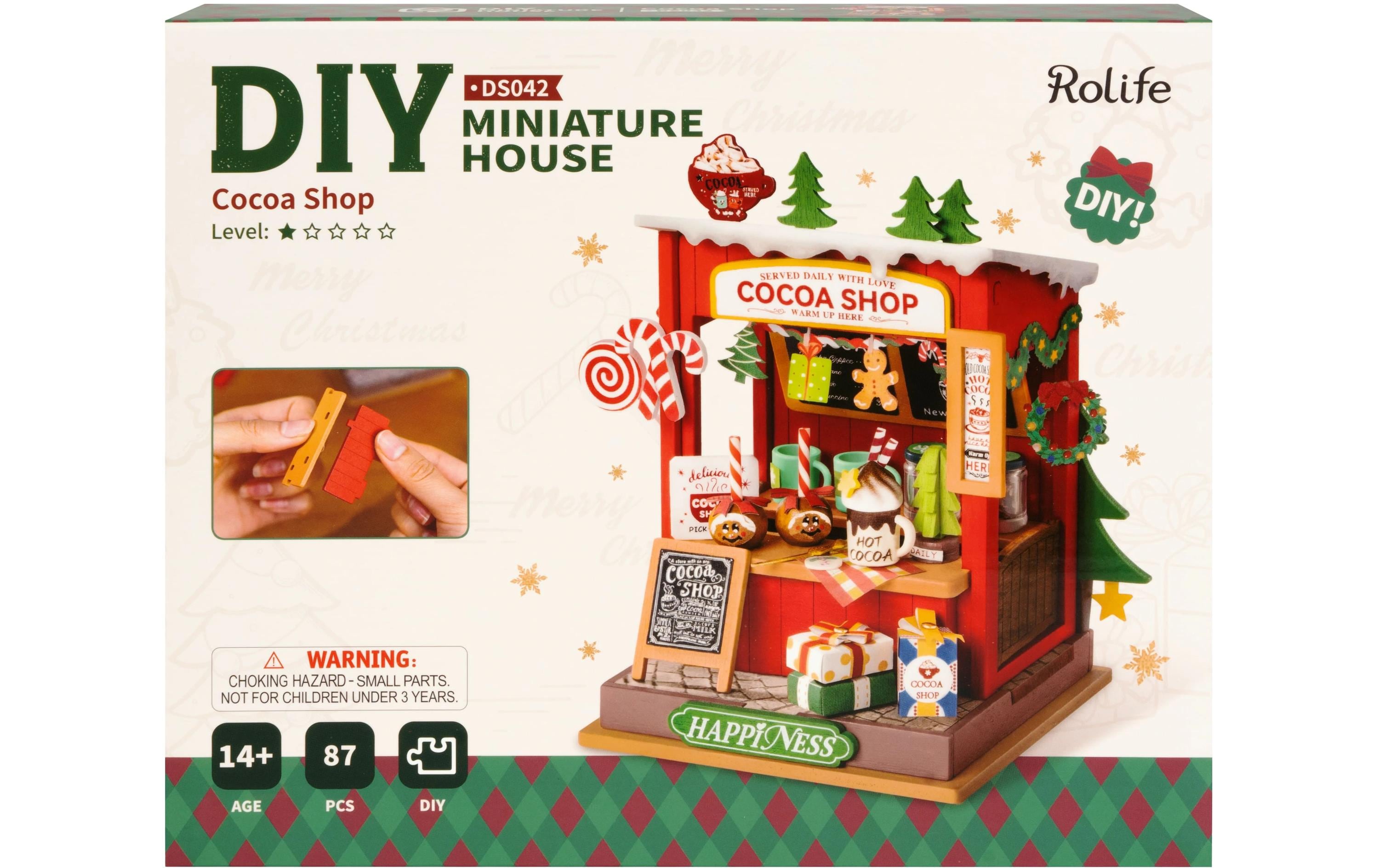 RoboTime Cocoa Shop Holzbausatz, inklusive LEDs