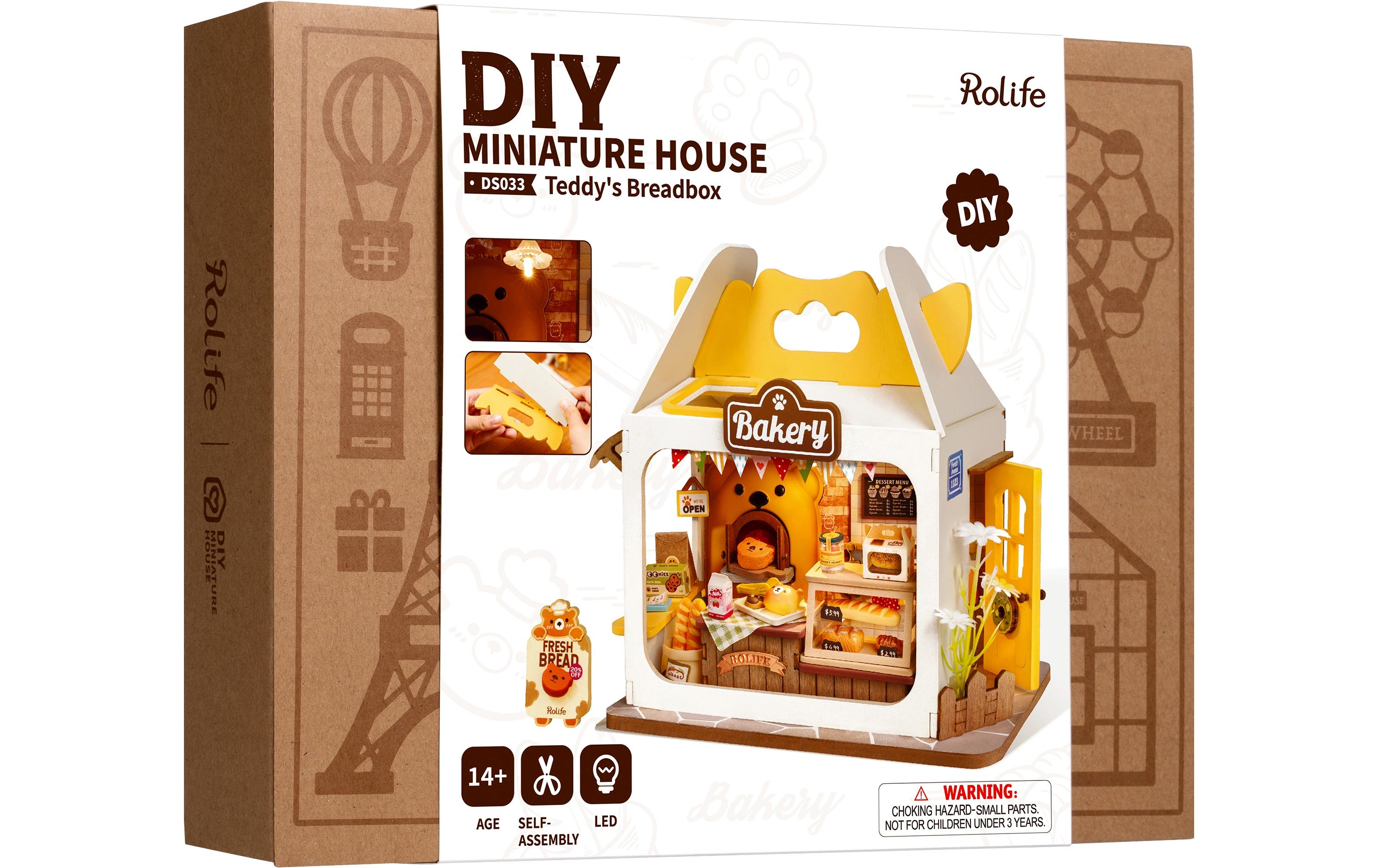 RoboTime Teddy's Brotbox Holzbausatz, inklusive LEDs