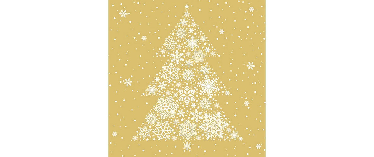 B+C Weihnachtsservietten Big Crystal Tree Grösse 33x33cm, 20 Stück, 3-lagig