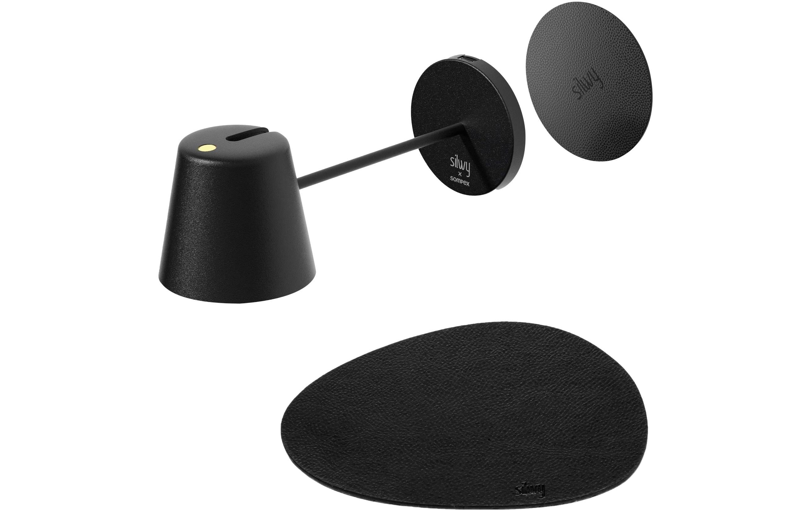 Silwy Magnet-Leuchte Portofino schwarz inkl. Platzset