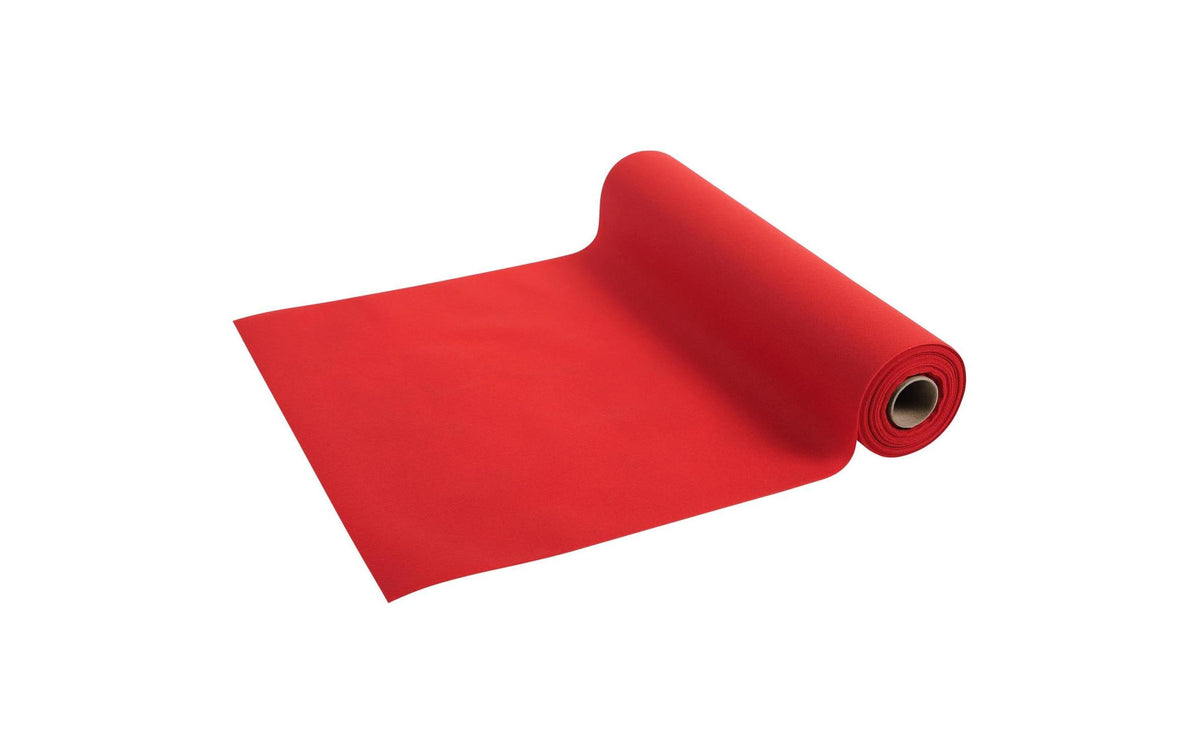 PRO nappe Tischläufer Rot, 40 cm x 24 m Airlaid, Vliesstoffaus Papier,Textilhaptik