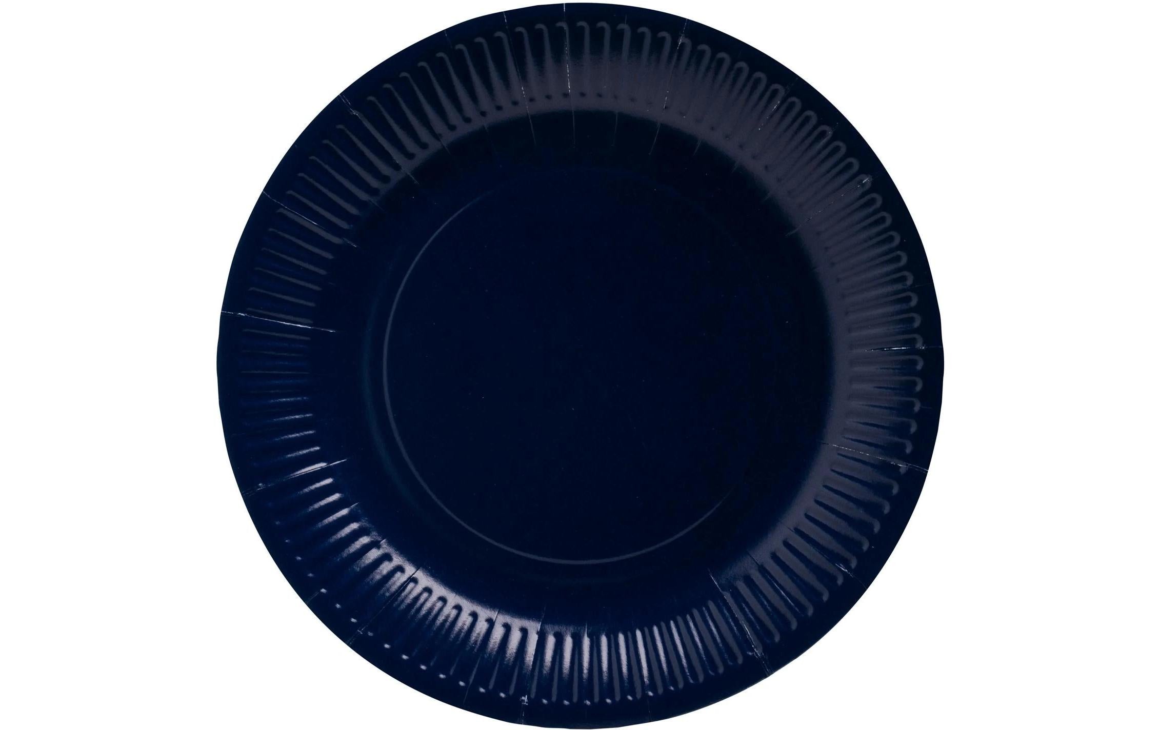 PRO nappe Einweg-Teller Blau, 20 Stück D: 23 cm, Karton, plastikfrei