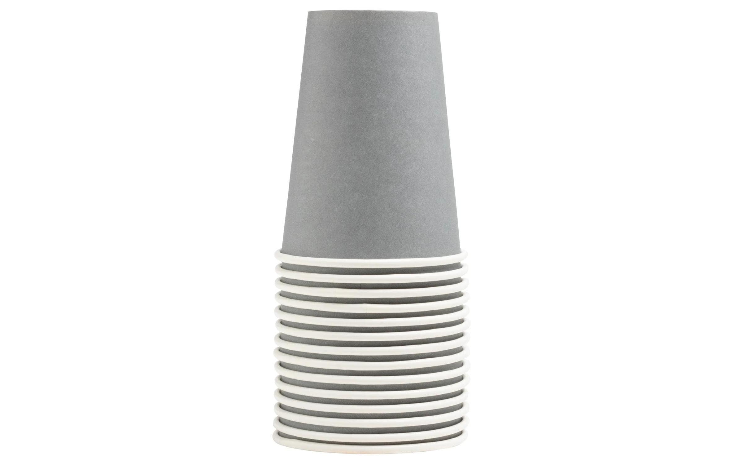 PRO nappe Einweg-Becher Grau, 15 Stück 2dl, 9.7x7 cm(HxD), Karton