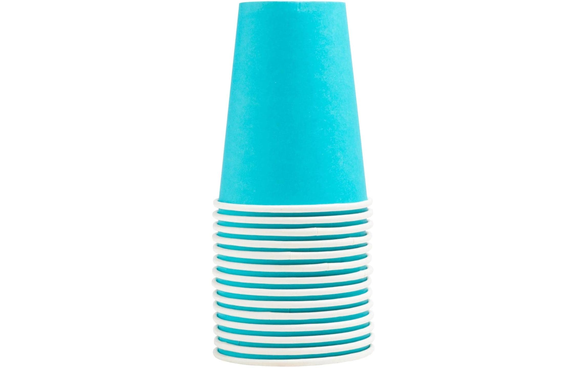 PRO nappe Einweg-Becher Türkis, 15 Stück 2dl, 9.7x7 cm(HxD), Karton