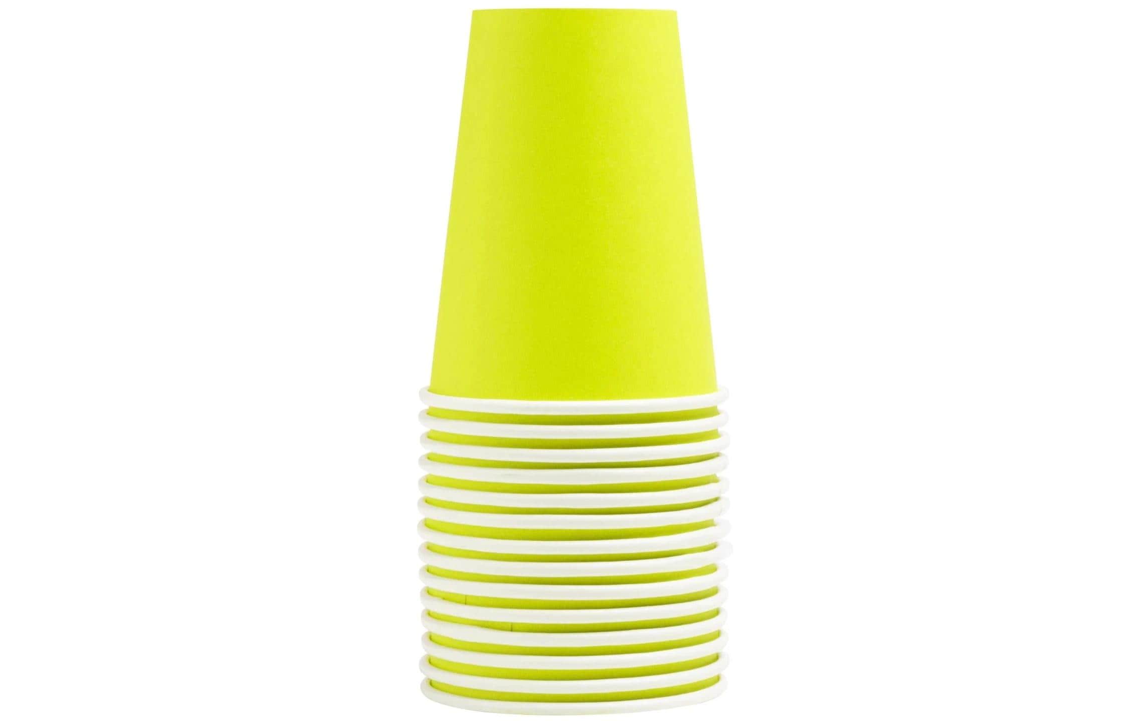 PRO nappe Einweg-Becher Kiwigrün, 15 Stück 2dl, 9.7x7 cm(HxD), Karton