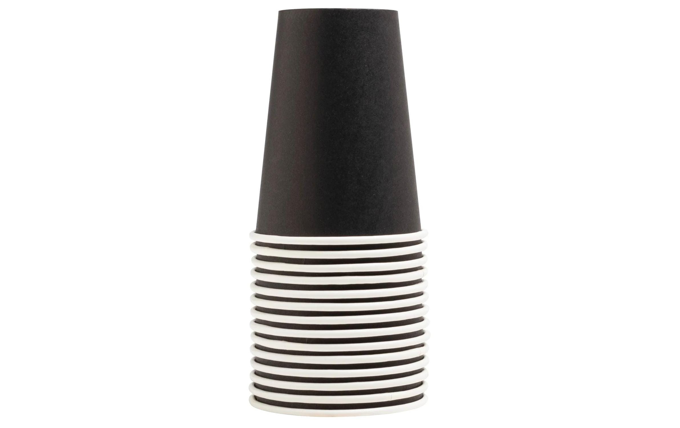 PRO nappe Einweg-Becher Schwarz, 15 Stück 2dl, 9.7x7 cm(HxD), Karton