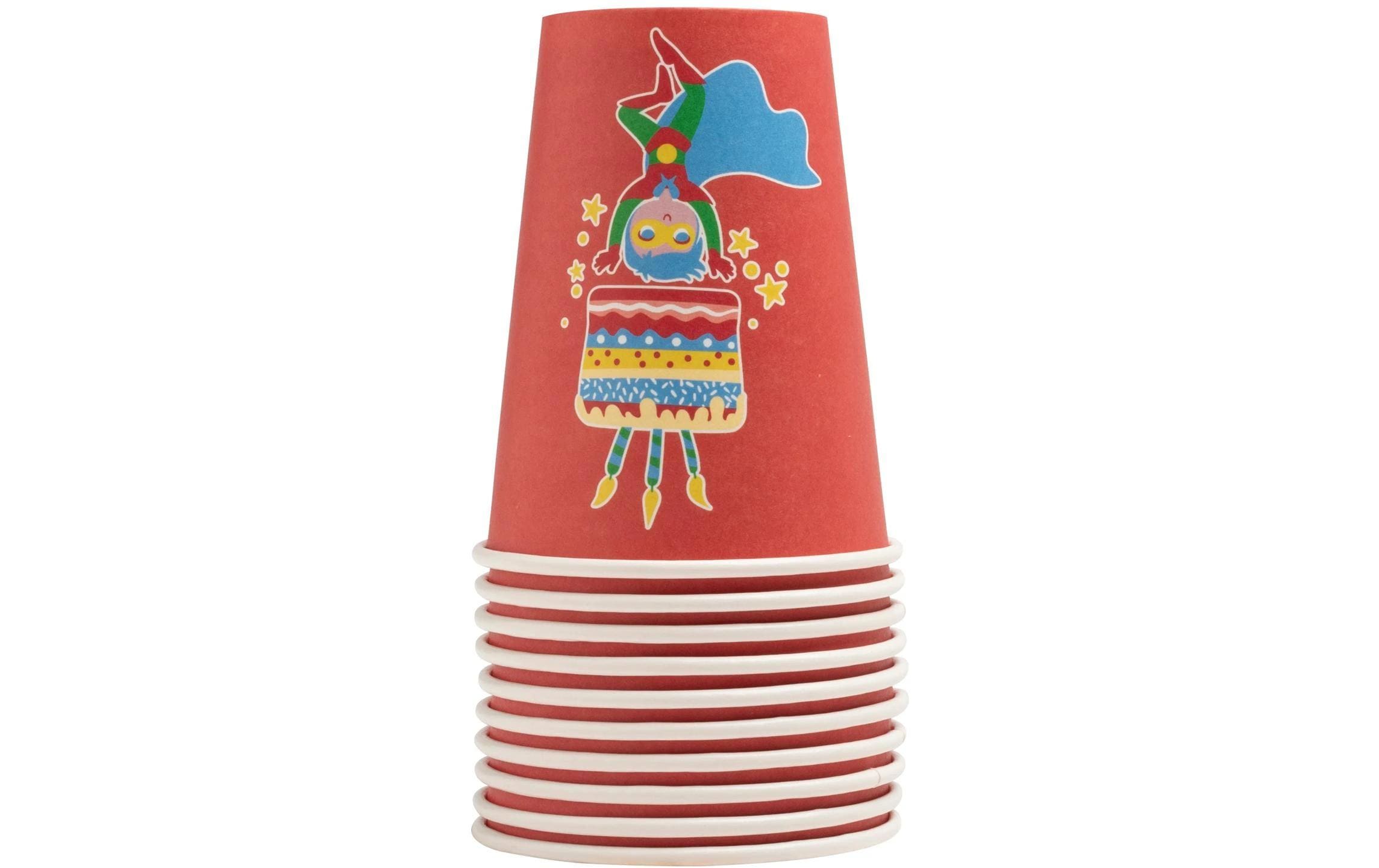 PRO nappe Einweg-Becher Superheld, 10 Stk. 2 dl, Karton, D:7 cm