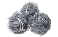 COCON Duschschwamm 3er Set grau 100% Polyethylen, Durchmesser 10cm