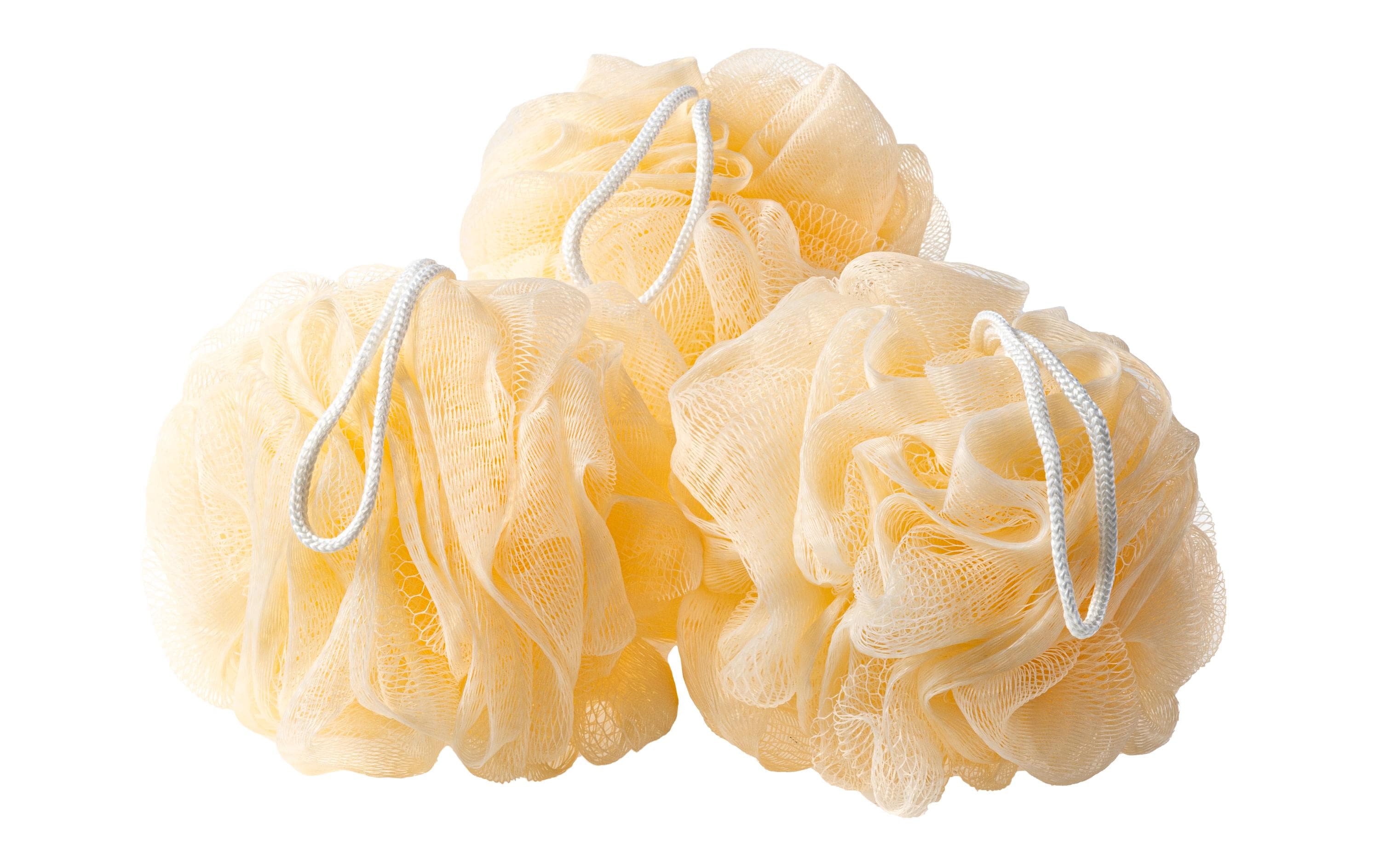 COCON Duschschwamm 3er Set creme 100% Polyethylen, Durchmesser 10cm