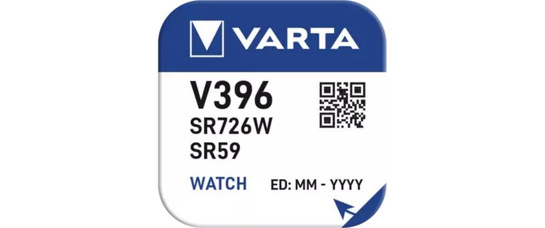 VARTA Knopfzelle Watch V396, 1.55V, 10Stk 10 Stück, Blister Verpackung, Watch Serie