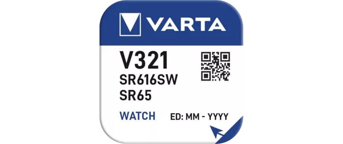 VARTA Knopfzelle Watch V321, 1.55V, 10Stk 10 Stück, Blister Verpackung, Watch Serie