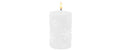 Dameco LED Kerze Schneeflocke 7.5x12.5cm LED ww, inkl. Timer 5/19h, exkl. 2x AA
