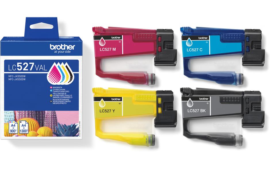 Tinte Brother LC-527VAL, Value Pack 1300 BL und 900 CL Seiten