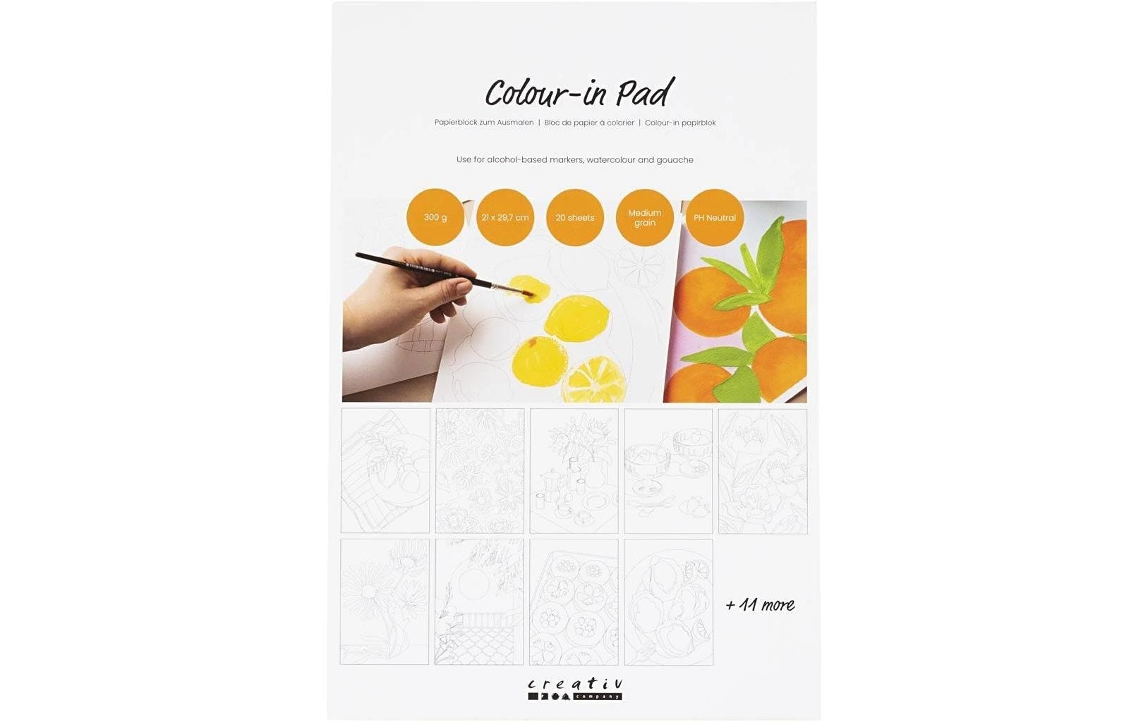 Creativ Company Aquarellpapier 300g/m², A4, 20 Blatt