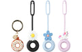 4smarts AirTag Case Silikon donut, schwarz, blau, einhorn