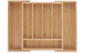 relaxdays Besteckkasten Bambus ausziehbar, Braun