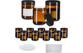 relaxdays Braunglas Salbentiegel 240 ml 12 Stück