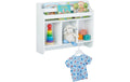 relaxdays Kinderregal mit 5 Fächern MDF, China, Weiss