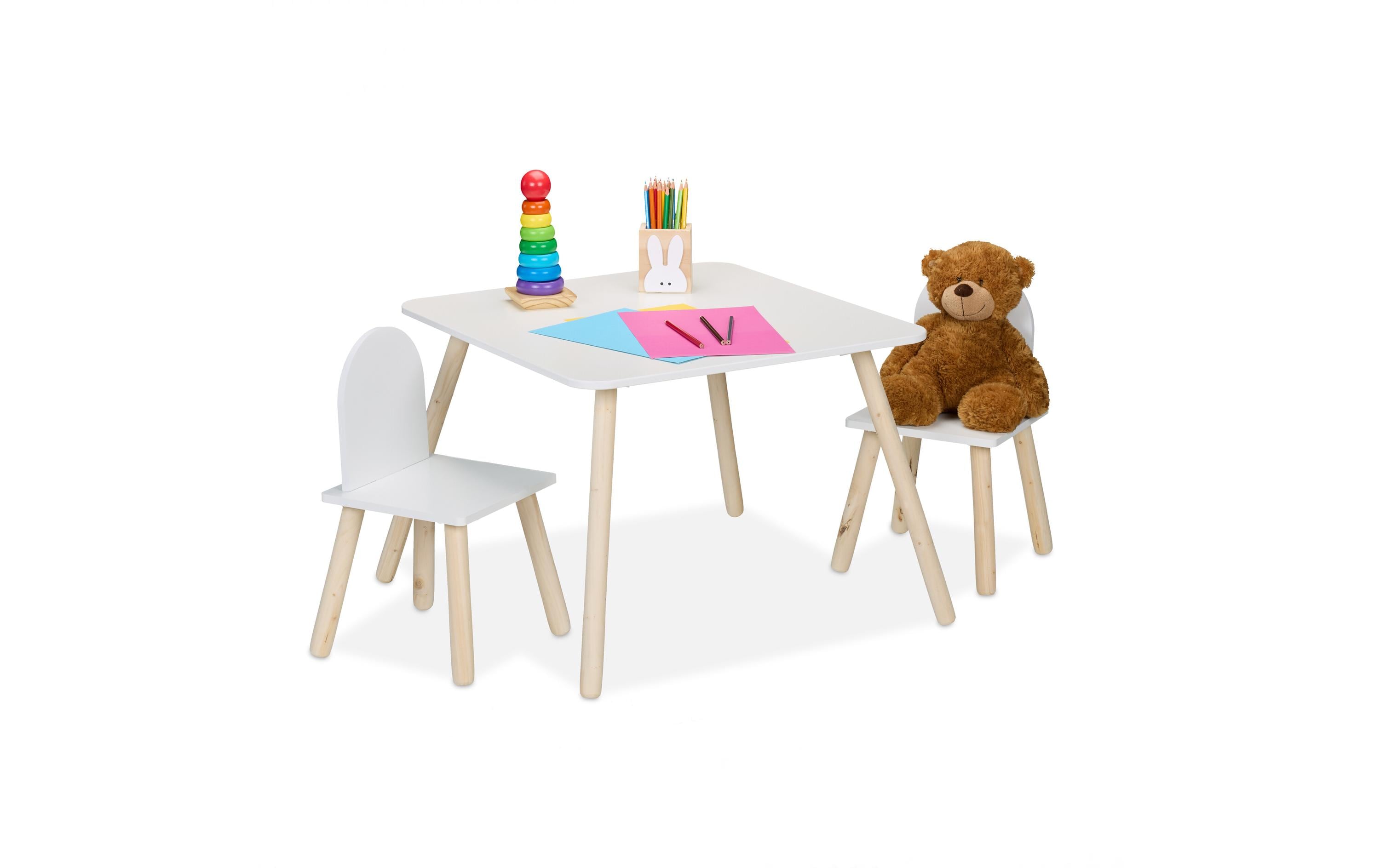 relaxdays Kindersitzgruppe 3-teilig MDF, Kiefernholz, China