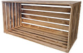 Holz Zollhaus Holzharasse geflammt 35x70x32 cm (HxLxB), Fichte/Tanne/Buche