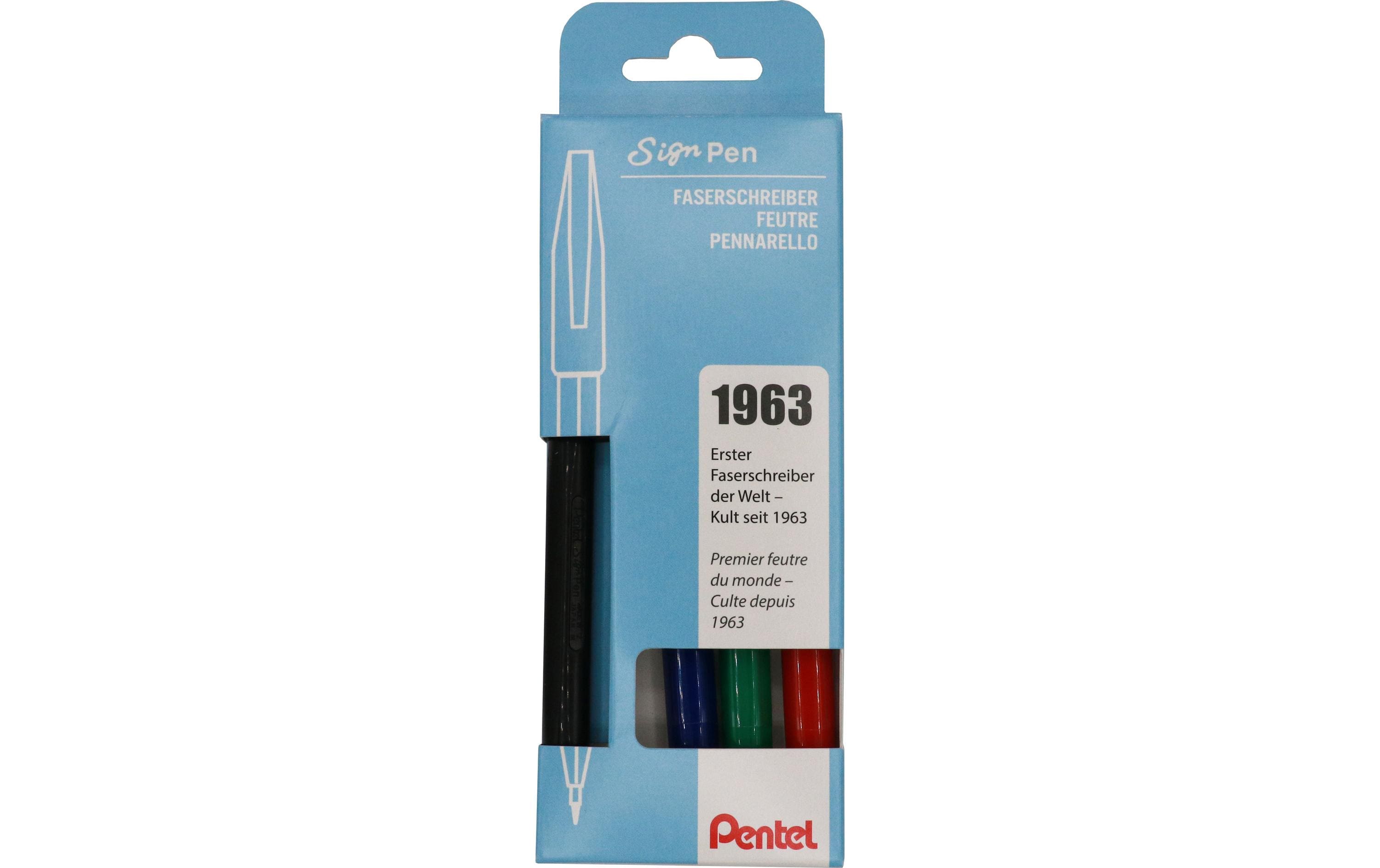 Pentel Einweg Faserschreiber 4er 7 Farben (farbig assortiert)